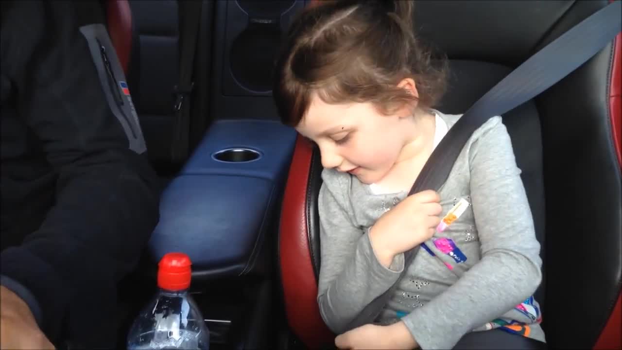 Little Girls Reaction To Some Fast Driving