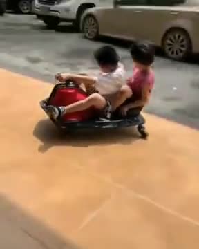 Little Boy Expert At Drifting