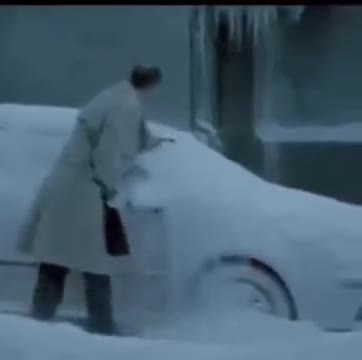 When You Wash The Snow Off Someone Else's Car