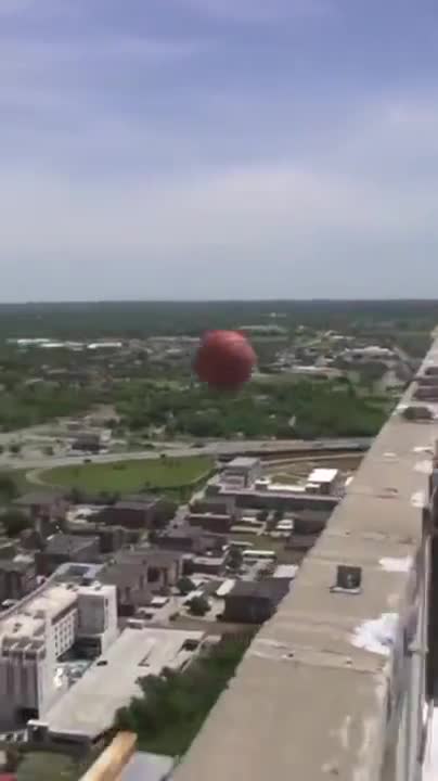 Possibly The World's Highest Basketball Shot