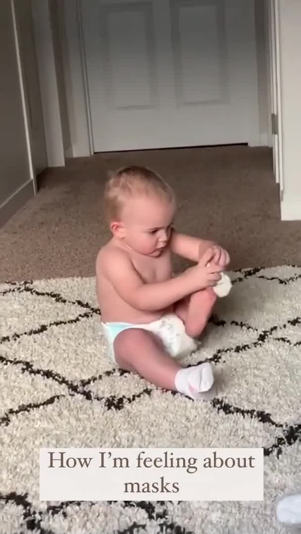 Baby Gets Frustrated And Throws Away Socks