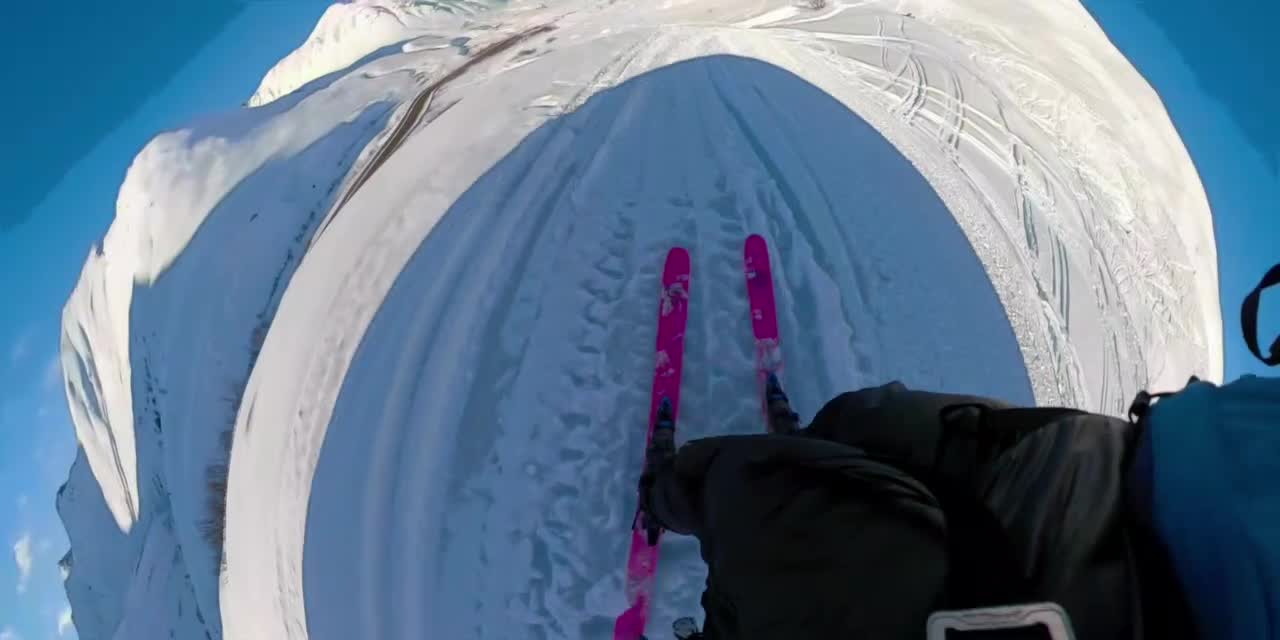 Man Paramotors While Skiing