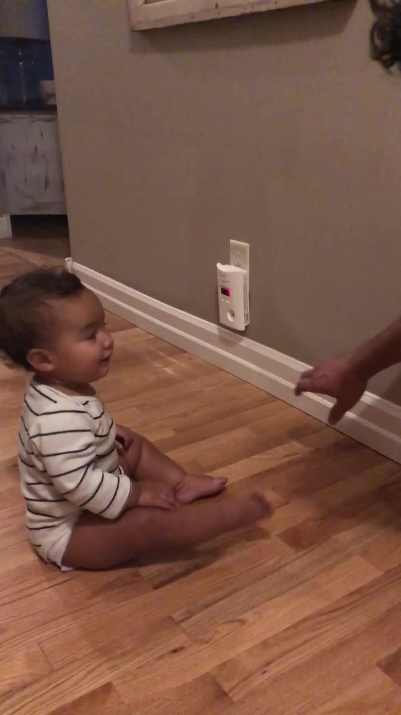 Baby Can't Stop Laughing At Dad