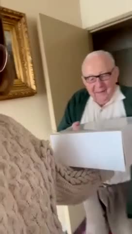 Woman Surprises 95-Year-Old Neighbor With A Cake