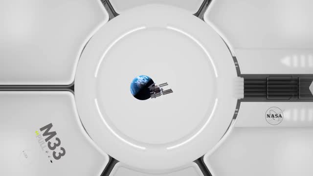 Space Station Fisheye view 4k ultra HD