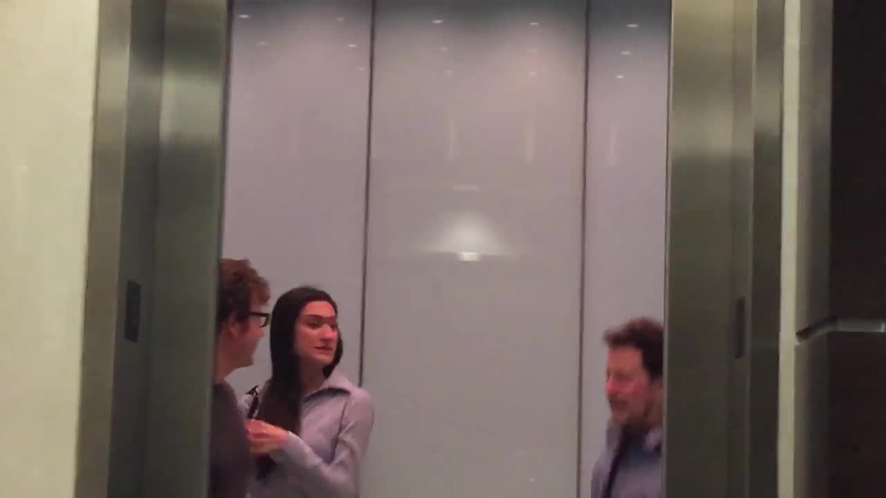 Magician Cut In Half Elevator Prank