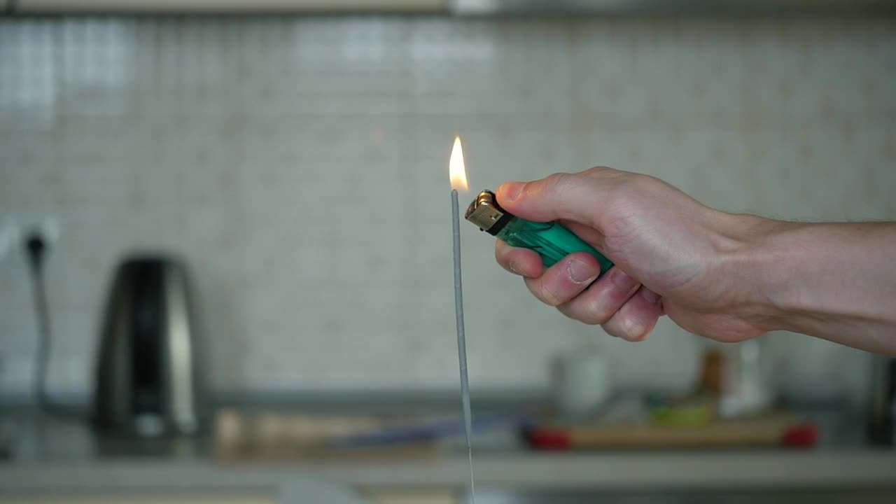 A burning sparkler firework. Free HD video footage