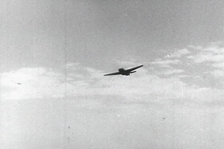 American Planes Pounding a Japanese-Held Island