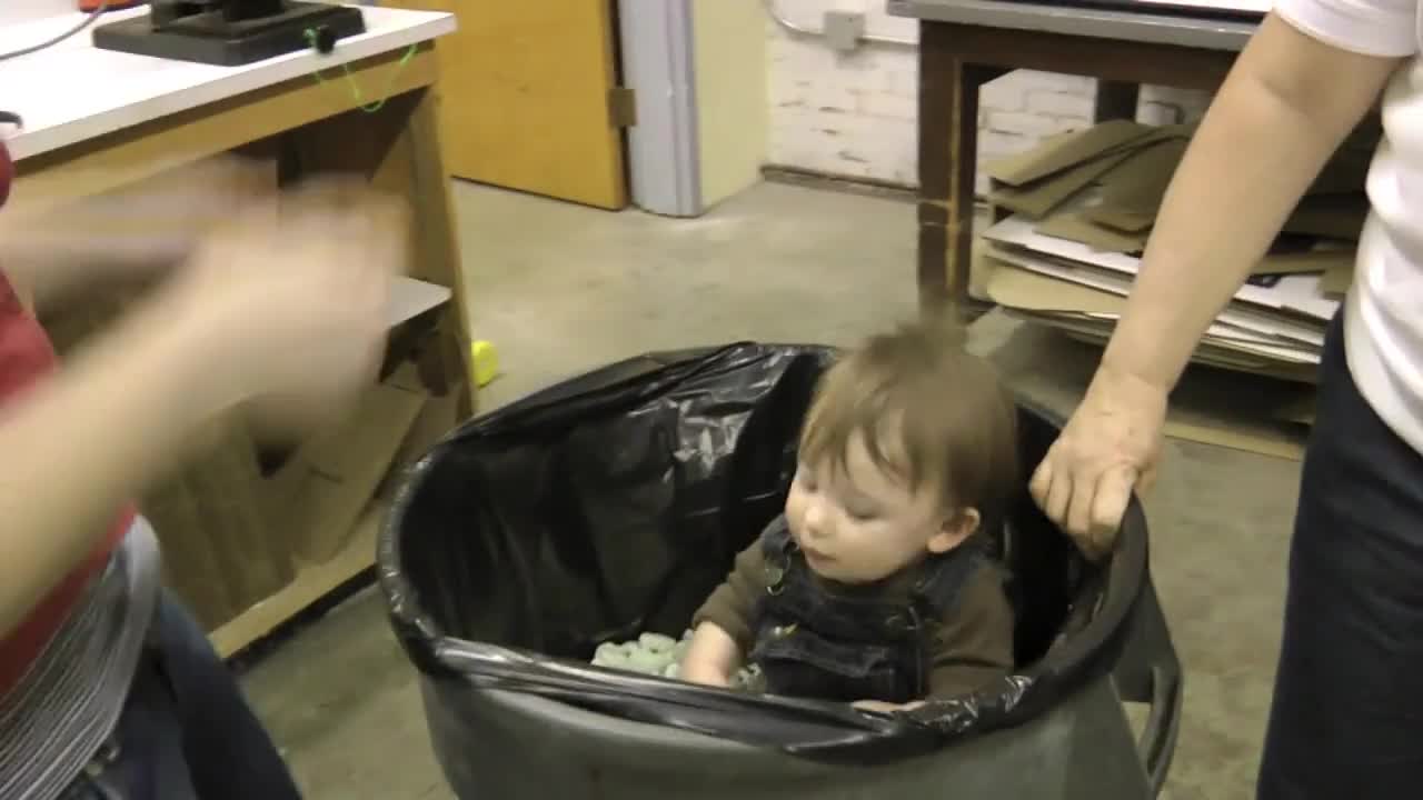 Funny Video About Kid in a Bucket