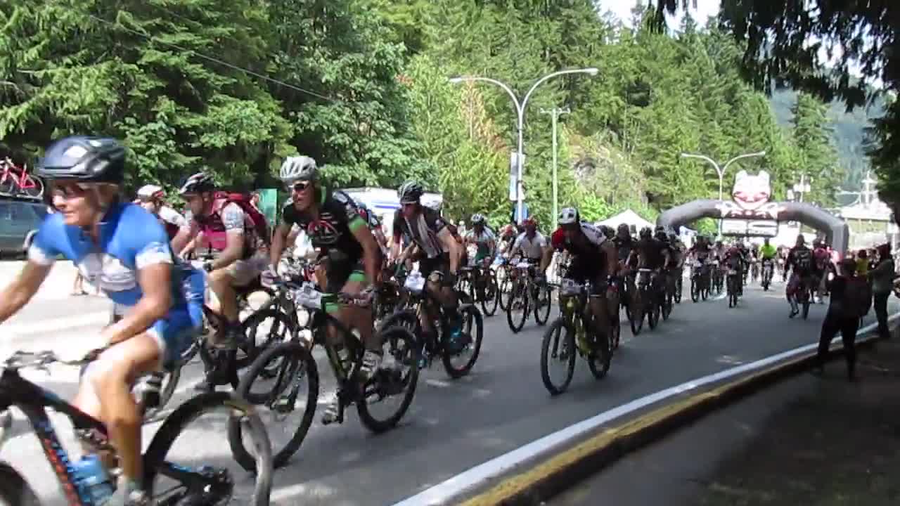Mass start of 650. BC Bike Race 2015