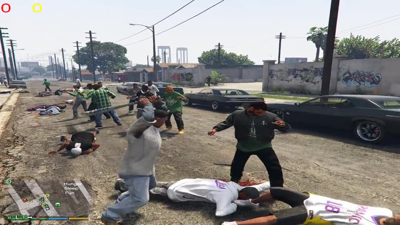 GTA V - Gang War Mod: Ballas vs. Families