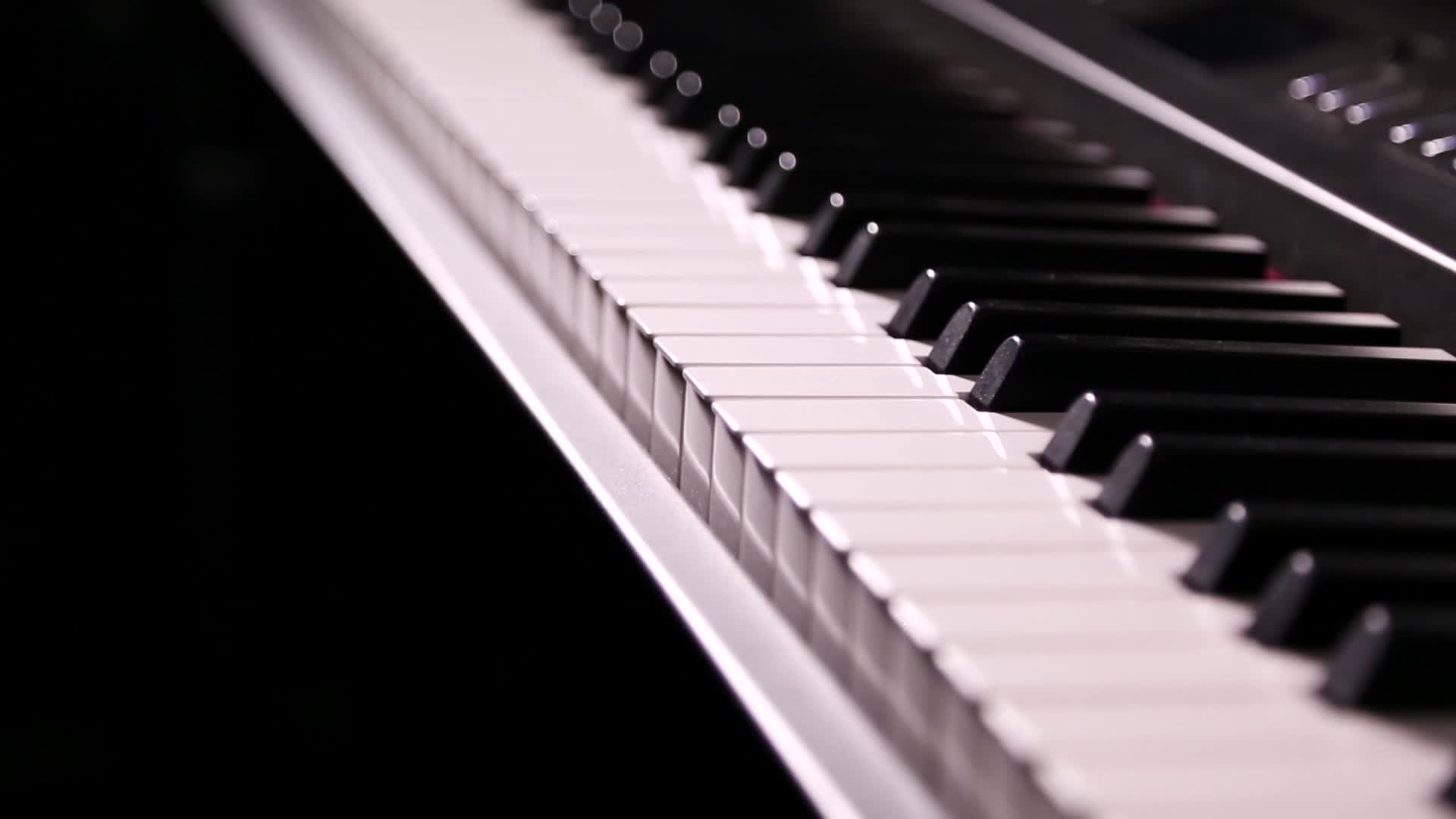Piano Keys Track Along Close Up