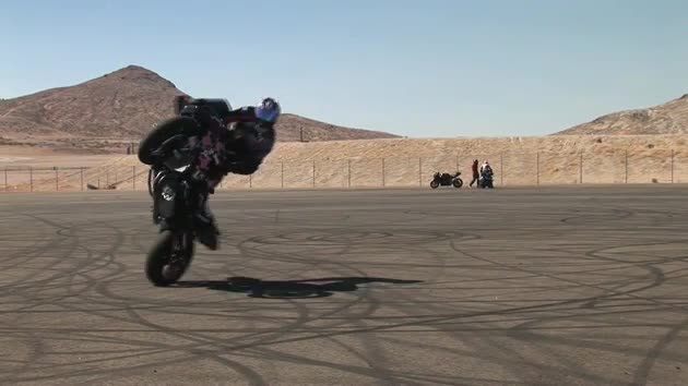 Motorcycle Rider Doing Tricks