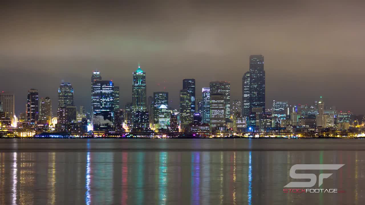 Time Lapse Reflection of Seattle in Ultra HD