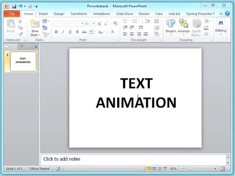 PowerPoint - Add Animations to Text
