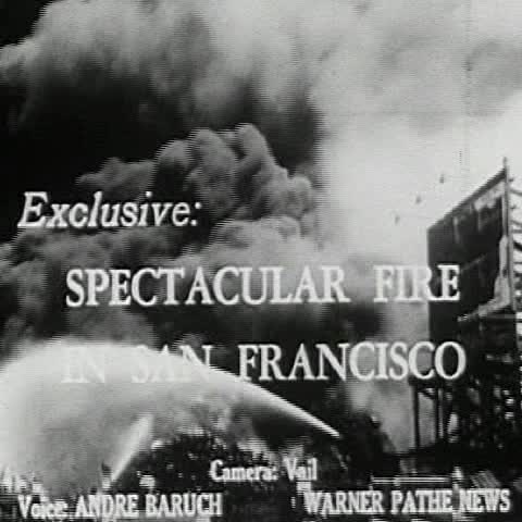 Big Fire in San Francisco 1955
