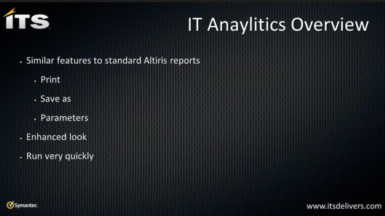 Powerful Reporting with IT Analytics