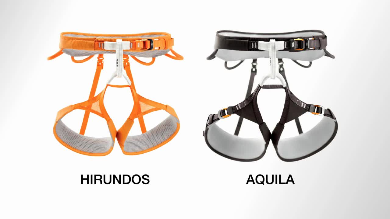 High-end climbing and mountaineering harnesses